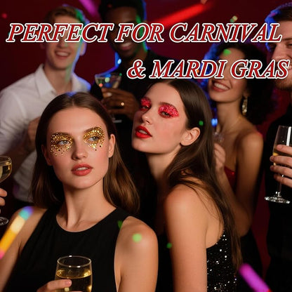 AROIC Face Glitter, 14Pcs St Patricks Day Accessories, Body & Hair Glitter Gel Sparkle Makeup Party Rave Outfits, Concerts Festival Face Paint，Rave Accessories Music Festivals Black Light Party