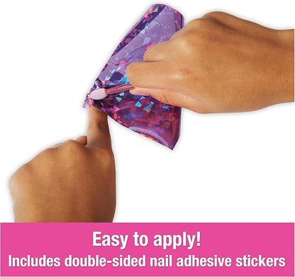 Cool Maker, GO GLAM Foil Nails Kit with 6 Shimmer Sheets & Nail Stickers for 5 DIY Manicures, Arts and Crafts Kids Toys for Girls Ages 7 and up