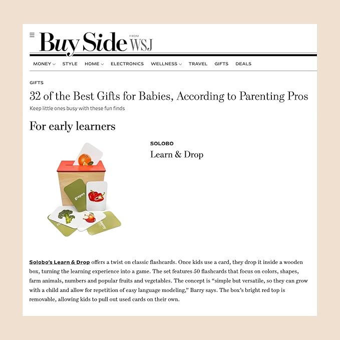 Learn & Drop Toddler Toy, Montessori Learning Games, 50 Preschool Flashcards for Toddlers 1-3, Learning Resources, Toddler Toys 2-3, Sight Word Flash Cards, Kindergarten Classroom Must Haves