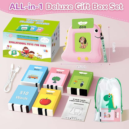 Girls Toys Montessori Toys for 2 3 4 Year Old, Talking Flash Cards with 510 Sight Words, Sensory Toys for Toddlers 2-4 Autism Children, Speech Therapy Preschool Learning Toys, Kids Ideal Gifts