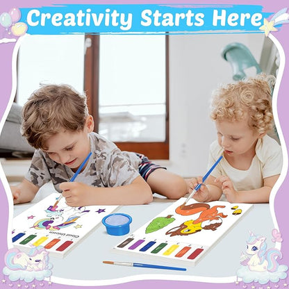 FEREDO KIDS Watercolor Paint Sets for Kid: 2 Pack Water Painting Coloring Book for Toddlers 4-8 Years Old, No Mess Arts and Crafts Drawing Paper Kits for Boys Girls Birthday Gift