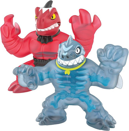 Heroes of Goo Jit Zu Dino X-Ray Fossil Faceoff Versus Pack - Thrash vs Verapz