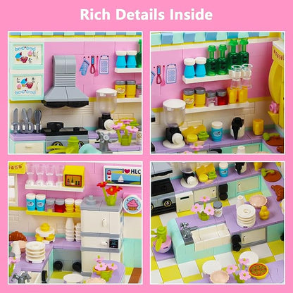 Friends House Building Block Sets, Mini Girls Friendship Playhouse Apartment Micro Bricks Kits Birthday for Adults Kids 8-12 6-12 7-9