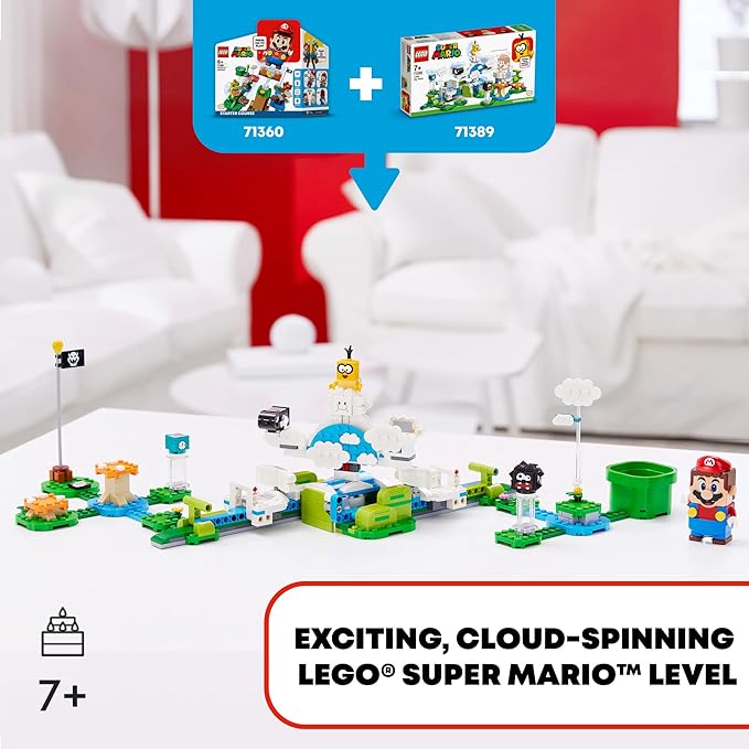 LEGO Super Mario Lakitu Sky World Expansion Set 71389 Building Kit; Collectible Toy Playset for Kids; New 2021 (484 Pieces)