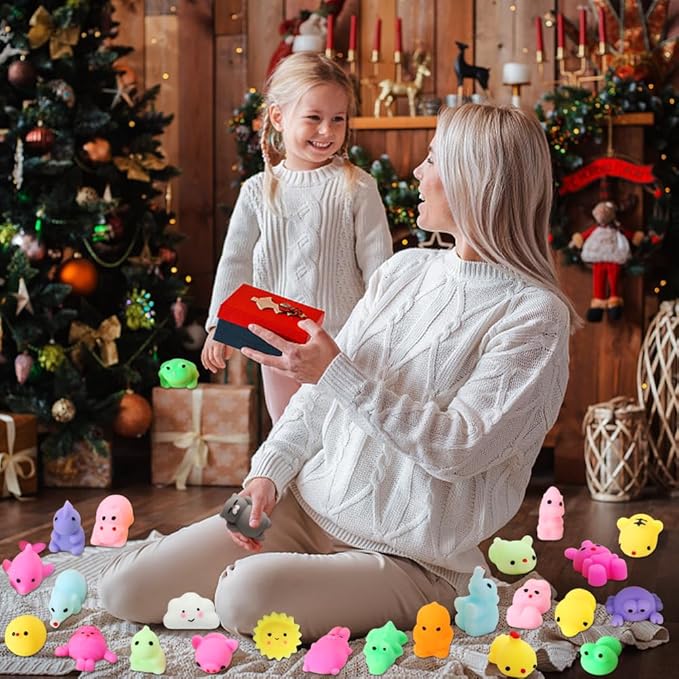 40 Pack Squishy Toys for Kids, Kawaii Squishies Squishy Animals Party Favors Birthday Gift Goodie Bag Stuffers for Boys Girls Ages 4-8 8-12 Teens Toddlers Stress Relief Sensory Autism Toys Random