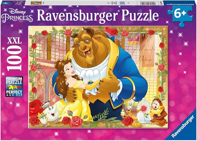 Ravensburger Disney Princess: Belle & Beast Puzzle Set | 100 Piece | Kids Educational Toy | Ideal for Enhancing Cognitive Skills for All Occasions