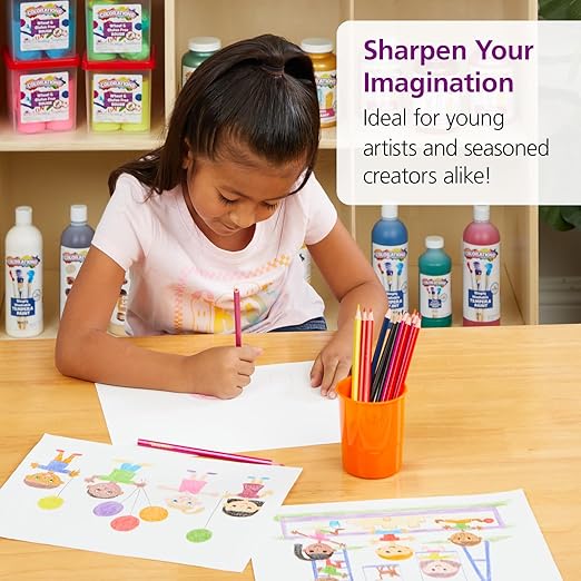 Colorations Color Pencils, Set of 240, Pre-sharpened Color Pencils,12 Colors,Thick Core Pencils,Hexangonal Shape,Sustainably Harvested Wood Pencils, Classroom Supplies,Coloring Pencils,Drawing Pencils