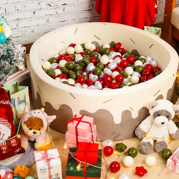 GOGOSO Ball Pit Balls,Plastics Balls for Ball Pit, Stars Hearts Shape for PastelBall for Toddlers Kids