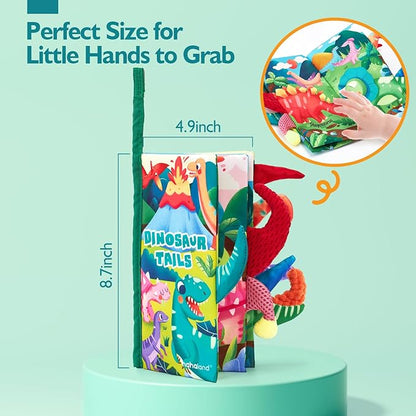 hahaland Baby Books 0-6 Months,Infant Tummy Time Toy Sensory Toys 6 to 12 Months Touch Feel Book Gifts for Boy Girl 0-3 Month Learning Toy Baby Birthday Easter Basket Stuffers (Single)