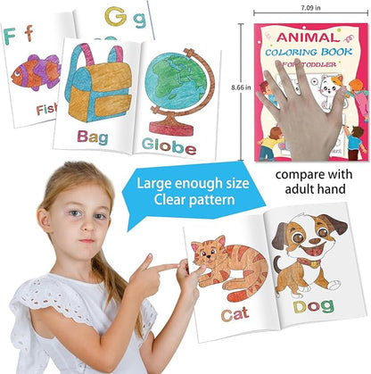 Kalysky 1-3 2-4 Year Old Art Set : Simple Coloring Books and Jumbo Crayons,Kids & Toddler Coloring Books,Sketch Book for Kids Cognition and Exploration Activity