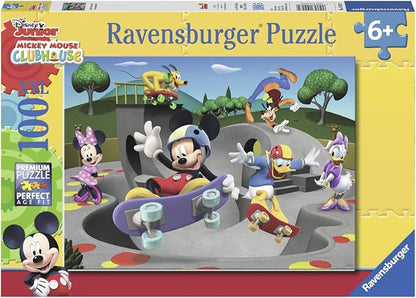 Ravensburger Mickey & Minnie: Skate Park Adventure | 100 Piece Jigsaw Puzzle for Kids | Unique, Well-Fitting Pieces | Fun & Educational Toy | FSC Certified
