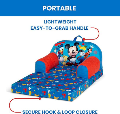 Delta Children - Mickey Mouse Cozee Buddy Flip-Out Kids Chair, Blue