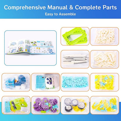 434 PCS STEM Toys Kit for Kids Age 6+ - Build 36+ Robot Models with Solar Power, Gears & Sensors,Science & Engineering Learning Toy for Boys & Girls | Perfect Educational Birthday Gift