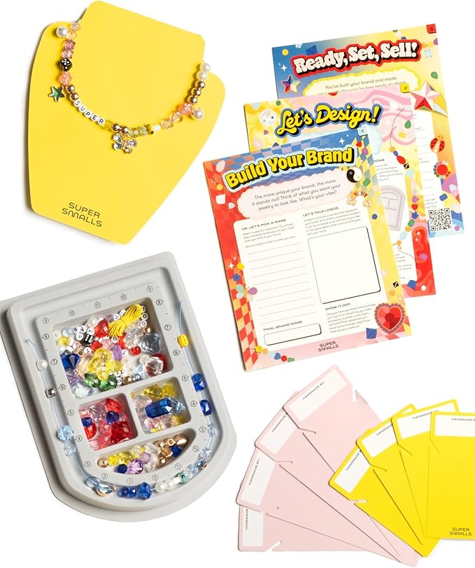 Super Smalls Super Entrepreneur Bead Kit | Jewelry Making Kit for Kids | Ages 4+