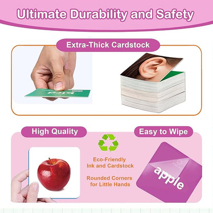 54 Noun Flashcards, Preschool Advanced Vocabulary Flash Cards for Toddlers 4-6, Jobs Time Season, Advanced Level Speech Therapy Materials for Special Education, Preschool Learning