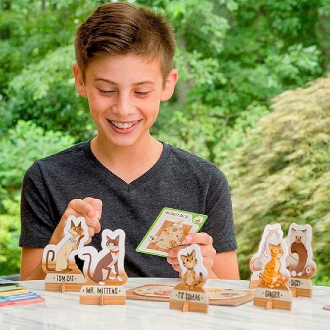 Think Fun Cat Crimes Brain Game and Brainteaser for Boys and Girls Age 8 and Up - A Smart Game with a Fun Theme and Hilarious Artwork, (1550)