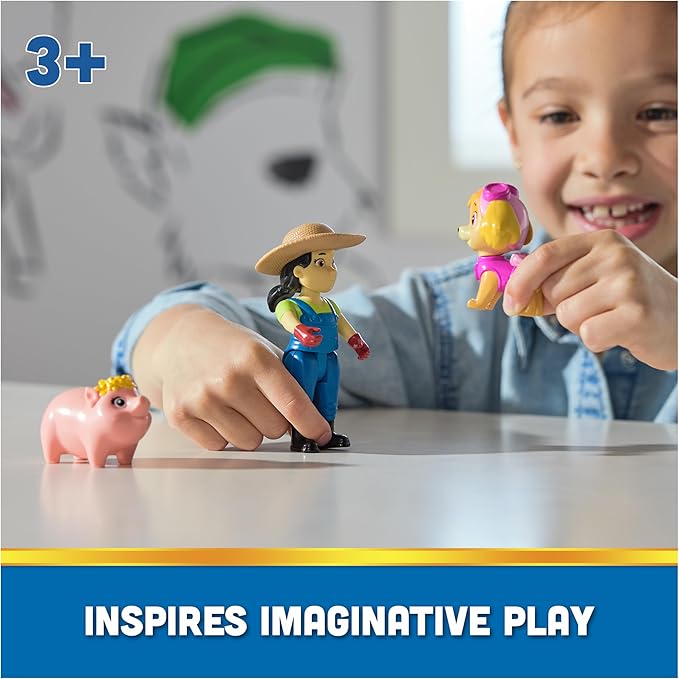 Paw Patrol Skye, Farmer Yumi & Piggie Figures, Kids Toys for Boys and Girls Ages 3 and Up