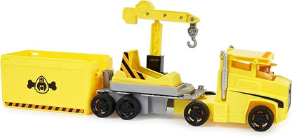 Paw Patrol, Big Truck Pup’s Rubble Transforming Toy Trucks with Collectible Action Figure, Kids Toys for Ages 3 and Up