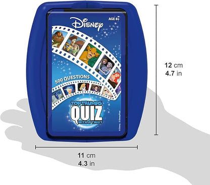 Top Trumps Disney Classic Quiz Game, 500 questions to test your knowledge and memory on Frozen, Bambi, Encanto and Ralph breaks the Internet, educational gift for ages 6 plus