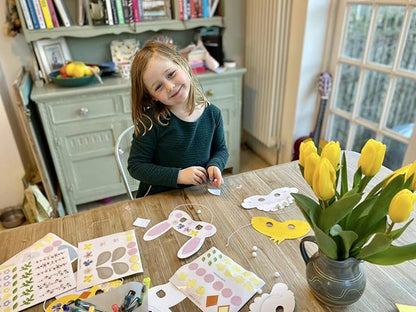 Talking Tables Easter Mask Making Craft Kit for Kids - Pack of 6 | Children Art Supplies, Fun Activities, Decorate for an Egg Hunt, Parade, Creative Gift (TSBUNNY-Masks)