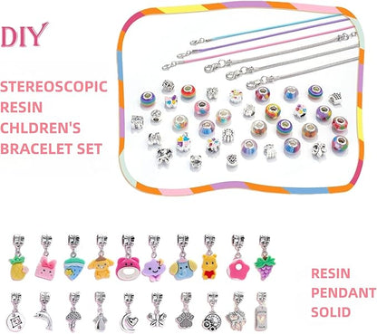 Eihatfif Charm Bracelet Making Kit,Unicorn/Mermaid Crafts Gifts Set for Girls Teens Age 4-12，Jewelry Making Supplies Beads