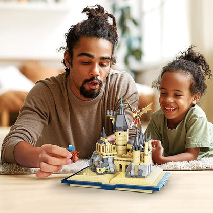 Magic Castle Book Building Set, Creative Castle Architecture Building Blocks Toy, Wizarding World Collectible Display Model for Adults, Gift for Boys Girls Kids Aged 8-14 - 749 Pieces