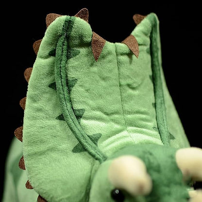 ZHONGXIN MADE Simulation Pentaceratops Dinosaur Stuffed Plush Toy - Cute Soft Lifelike Pentaceratops Figurines Model Toy, Real Life Dinosaur Stuffed Animal Toys, Educational Gifts for Kids,13 Inches