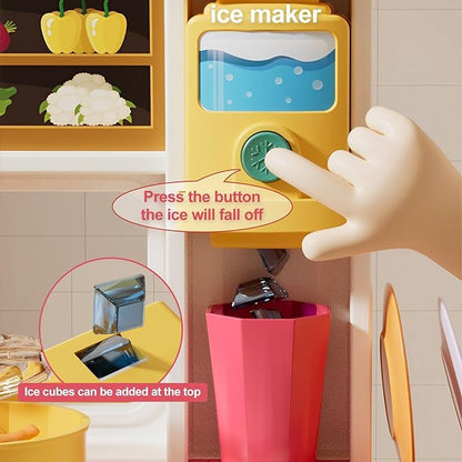 Toy Kitchen Sets for Toddlers 3-8 Kids Playset with Pretend Play Accessories Children's Kitchen Set for Boys and Girls Toddler Kitchen Toy Set for Imaginative Cooking Fun (Kitchen Pink)