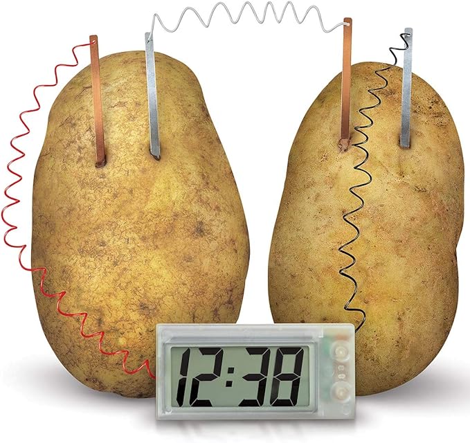 4M Potato Clock DIY Green Science Chemistry Engineering Lab - STEM Toys Educational Gift for Kids & Teens, Girls & Boys, Brown