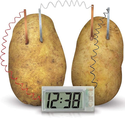 4M Potato Clock DIY Green Science Chemistry Engineering Lab - STEM Toys Educational Gift for Kids & Teens, Girls & Boys, Brown