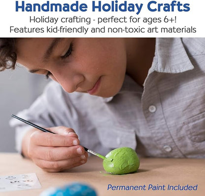 Creativity for Kids Holiday Hide & Seek Rock Painting Kit: Christmas Crafts for Kids Ages 6-8+, Kids Christmas Gifts & Activities, Craft Kits with 10 Rocks, Holiday Crafts for kids