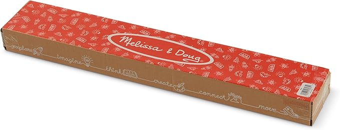 Melissa & Doug Round the Rails Train Activity Play Rug, 3 Wooden Train Cars (39" x 36")