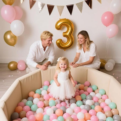 GOGOSO Balls for Ball Pit - Plastic Ball for Toddlers, Baby Kids Ball Pool Decoration 50 100 200 300 500 1000 (6 Colors, 200 Balls)