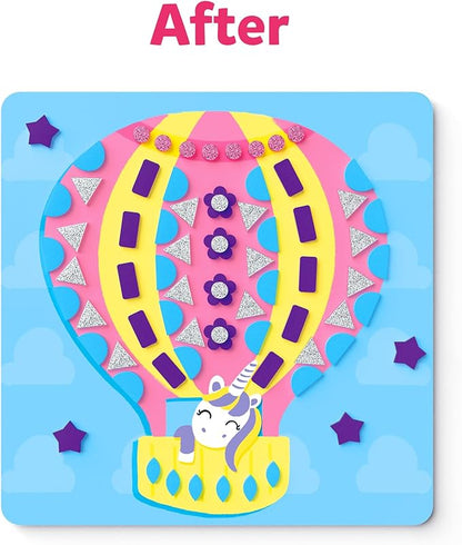 Skillmatics Art Activity - Fun with Foam Unicorns & Princesses, No Mess Felt Sticker Art for Kids, 3D Foam Stickers, DIY Craft Kits, Valentine's Day Gifts for Girls & Boys Ages 3, 4, 5, 6, 7