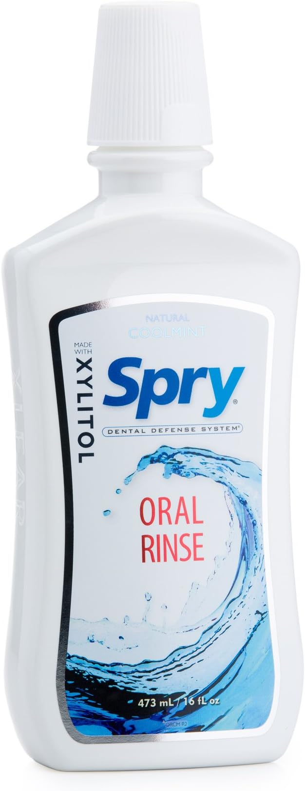 Spry Xylitol Mouthwash Fluoride Free, Oral Rinse with Enamel Support, Natural Cool Mint - 16 fl oz (Pack of 1)