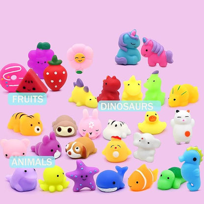 30 Pack Mochi Squishy Toys, Party Favors for Kids 4-8-12,Birthday Gifts Treasure Box Classroom Prizes Goodie Bag Stuffers, Mini Squishy Fidget Toys, Carnival Prizes in Bulk