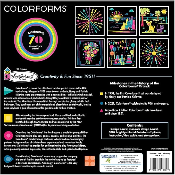 Colorforms Stickers for Kids, 70th Anniversary Box Set - Stickers for Adults, Arts and Crafts, Scrapbook Stickers, Kids Crafts, 500+ Kids Stickers, Stickers for Boys and Girls Ages 3+