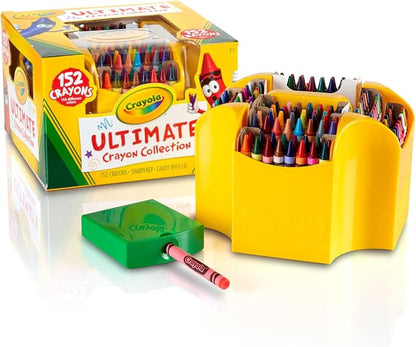 Crayola Ultimate Crayon Caddy with Lid and Sharpener, 152 Crayons (520030)