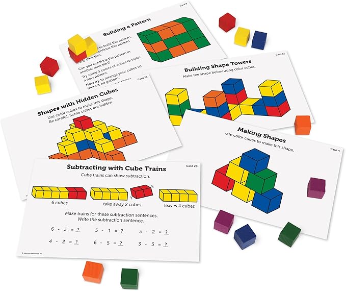Learning Resources Creative Color Cubes, Fine Motor Skills, Counting Skills, Basic Math, 100 Piece, Ages 3+