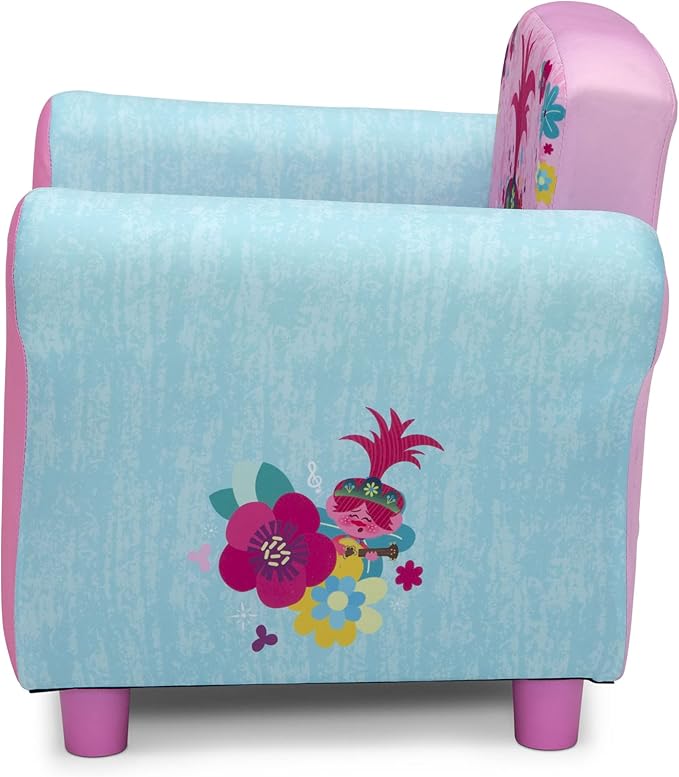 Delta Children Kids Character Upholstered Chair, Trolls World Tour