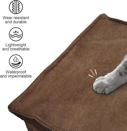 Louis Donné Square Unstuffed Pouf Ottoman Cover Foot Stool Poofy Ottomans Foot Rest small bean bag for Living room Decoration Floor Cushion Storage washable Brown microfaber Fabric(only Cover)NoFiller