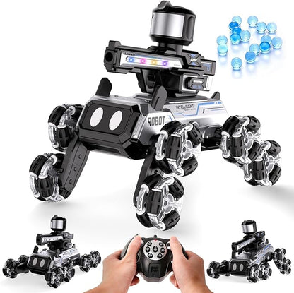 Godboat Robot Dog - Smart Toys for Kids with Music & LED Eyes, 2.4GHZ RC Car, 8-Wheel Stunt, 9+ Lifelike Actions and Water-Shooting, Age 3 4 5 6 7 8 Year Old Boys Girls Christmas & Birthday Gifts 2026
