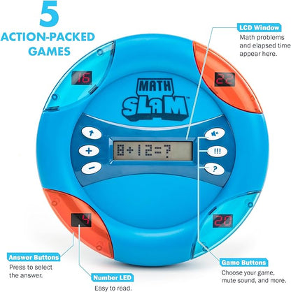 Educational Insights Math Slam Digital Math Game - Educational Games for Kids Ages 5+, Handheld Electronic Math Game for Kids