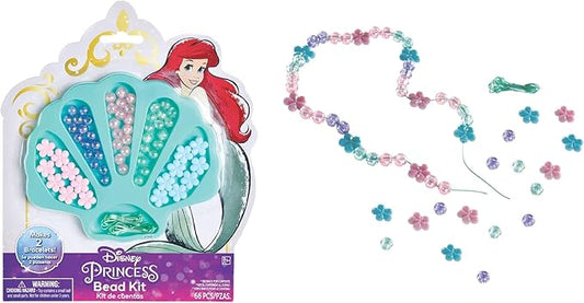 ©Disney Princess Enchanting Jewelry Bead Kit | Includes 64 Multicolor Beads & 2 Elastic Strings, Ideal Party Gift For Birthdays & Themed Events - 1 Set