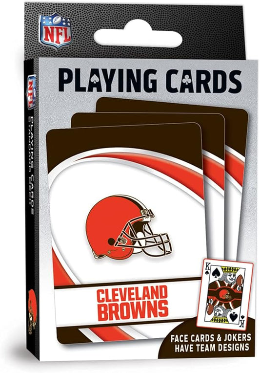 MasterPieces - NFL Playing Cards, Officially Licensed Cleveland Browns Football Deck, Family Games for Adults and Kids, Standard Index