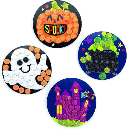 Fun Express Halloween Glitter Mosaic Magnet CK-12 - Craft Kits - 12 Pieces