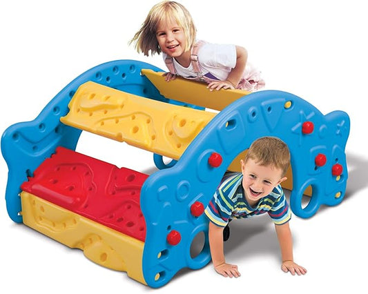 Grow'n Up Qwikflip Climber, 3-in-1 Multi Function 4-Seater Design: Picnic Table, Non-tilt Rocker, and Climbing Trainer, Easy Setup, no Tools Required, Ages 1.5+