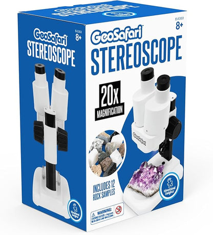 Educational Insights GeoSafari Stereoscope - Introductory Stereo Microscope for Kids Ages 8+, Science Toys for Kids