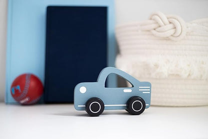 Pearhead Wooden Toy Car, Push and Pull Montessori Baby and Toddler Toy, Gender-Neutral Push Toy, Baby Girl or Baby Boy Nursery Accessory