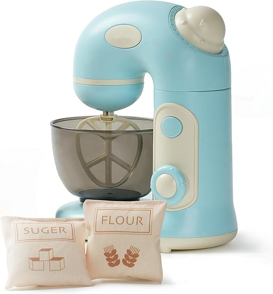 ROBOTIME Pretend Play Kitchen Appliances Toy, Toy Food for Kids Mixer Toy with Realistic Light and Sounds, Play Kitchen Accessories Set for Kids Ages 3+, Pretend Kitchen Toys for Boys and Girls